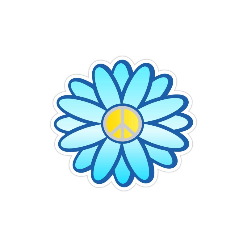 Flower Full Color Vinyl Decal - Custom Size
