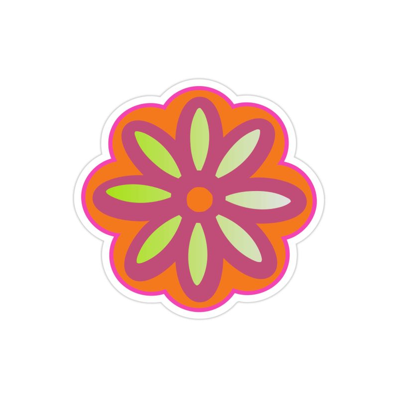 Flower Full Color Vinyl Decal - Custom Size
