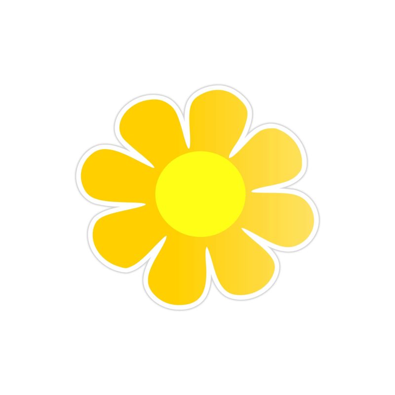 Flower Full Color Vinyl Decal - Custom Size