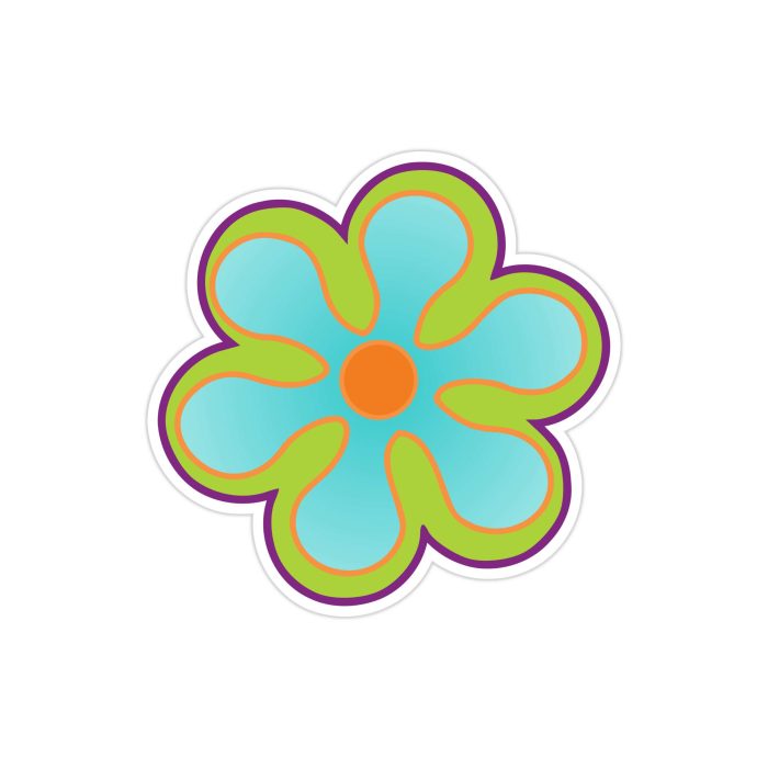 Flower Full Color Vinyl Decal - Custom Size