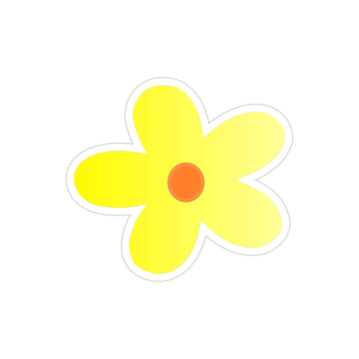 Flower Full Color Vinyl Decal - Custom Size