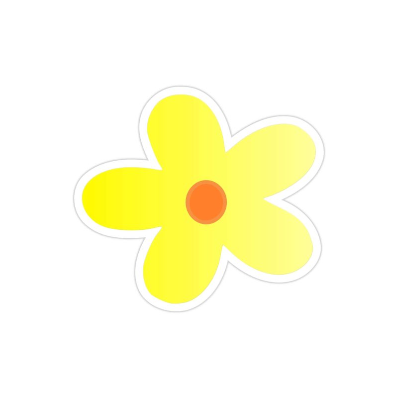 Flower Full Color Vinyl Decal - Custom Size