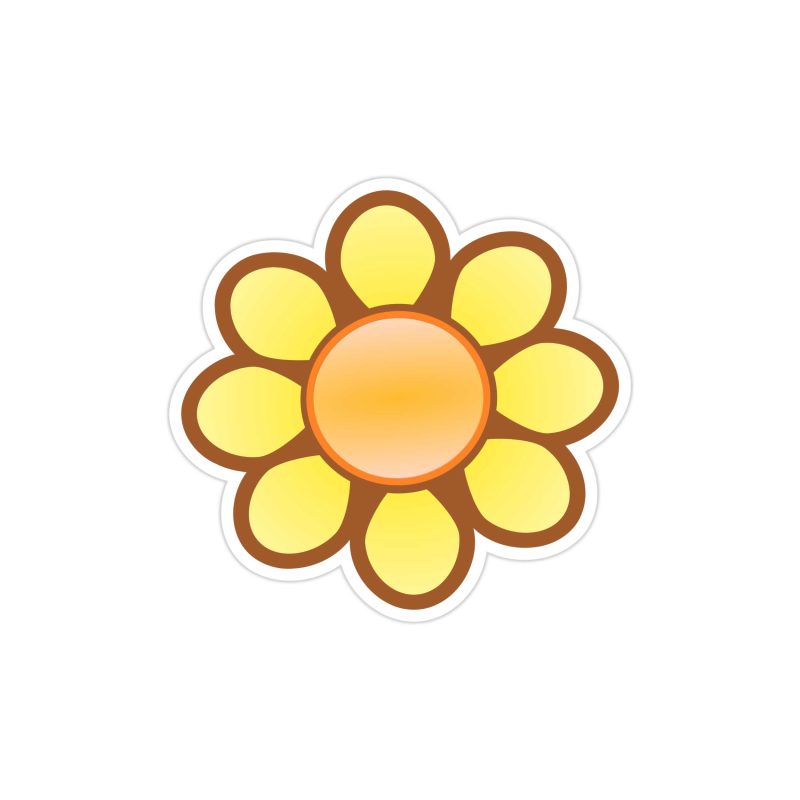 Flower Full Color Vinyl Decal - Custom Size
