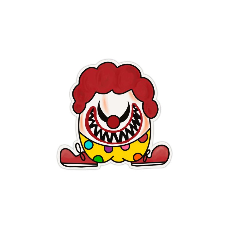 Clown Full Color Vinyl Decal - Custom Size
