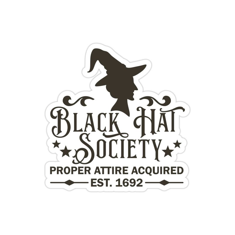 Black Hat Society Full Color Vinyl Decal - Custom Size