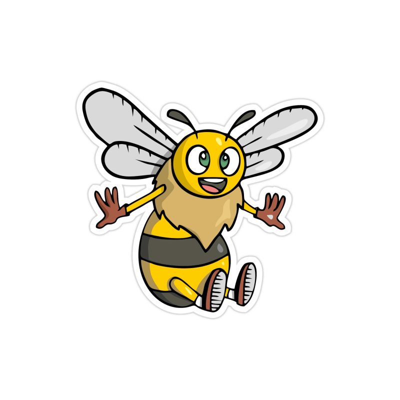 Bumble Bee Full Color Vinyl Decal - Custom Size
