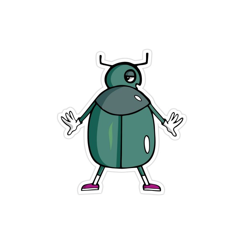 Bug Full Color Vinyl Decal - Custom Size