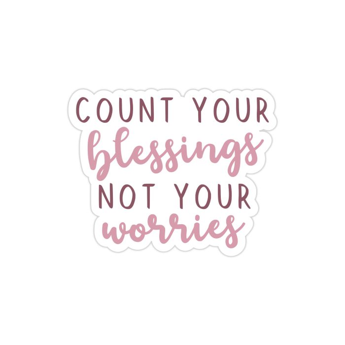 Count Your Blessings Full Color Vinyl Decal - Custom Size
