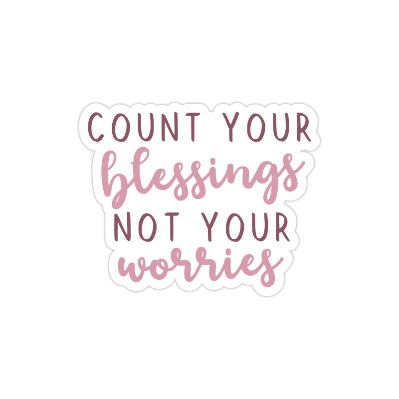 Count Your Blessings Full Color Vinyl Decal - Custom Size
