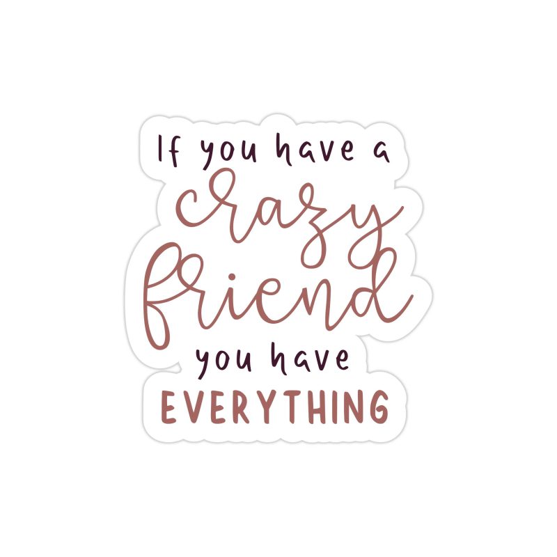 Crazy Friend Full Color Vinyl Decal - Custom Size