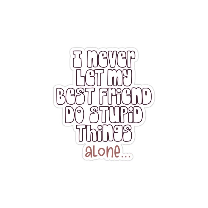Best Friends Full Color Vinyl Decal - Custom Size