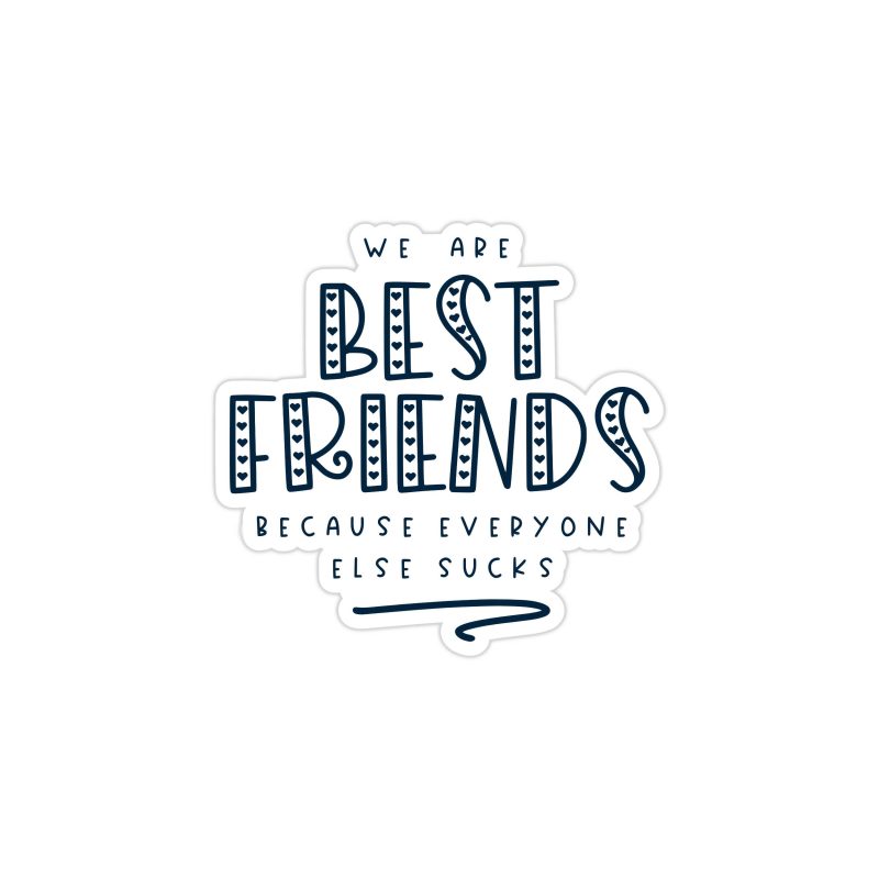 Best Friends Full Color Vinyl Decal - Custom Size