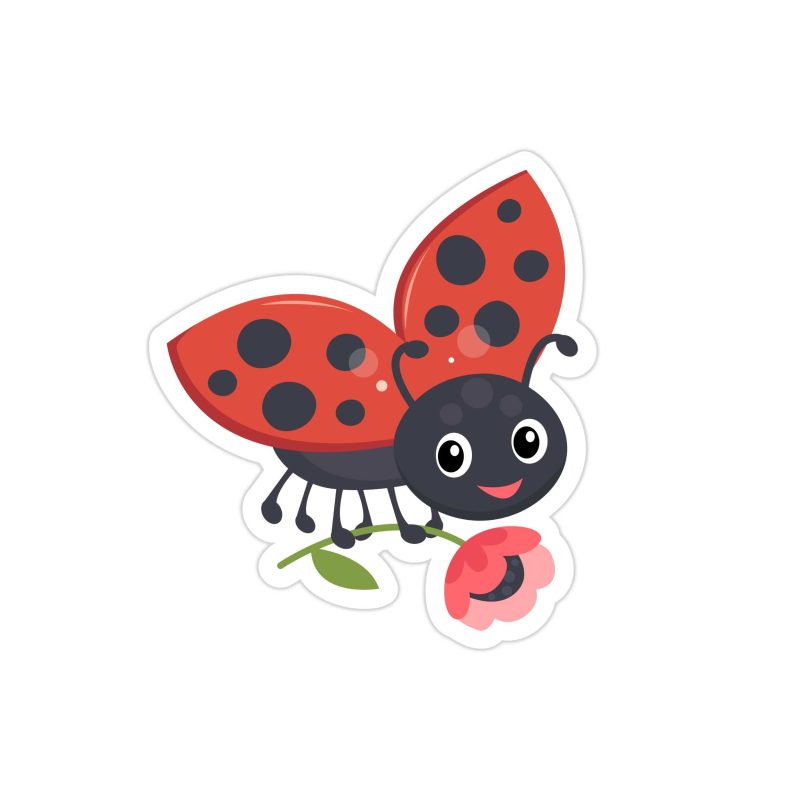 Ladybug Full Color Vinyl Decal - Custom Size
