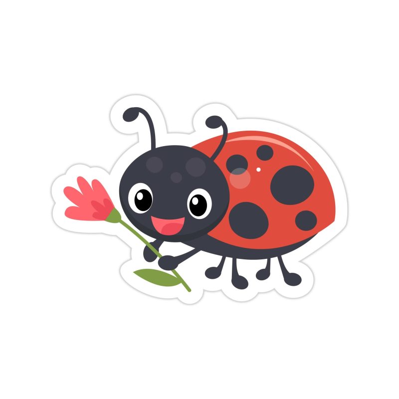 Ladybug Full Color Vinyl Decal - Custom Size