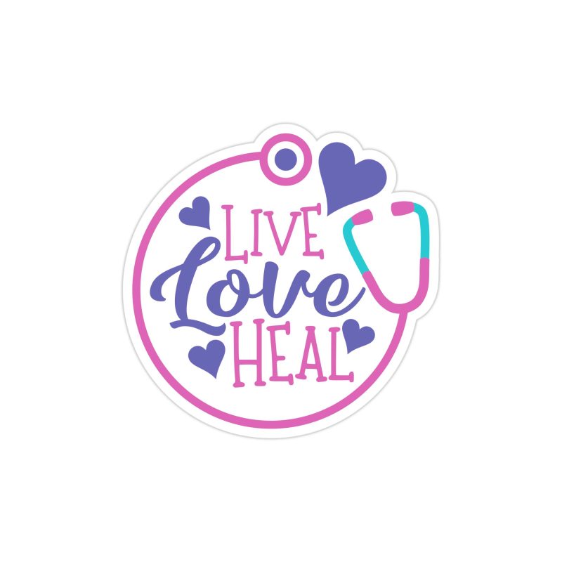 Live Love Heal Full Color Vinyl Decal - Custom Size