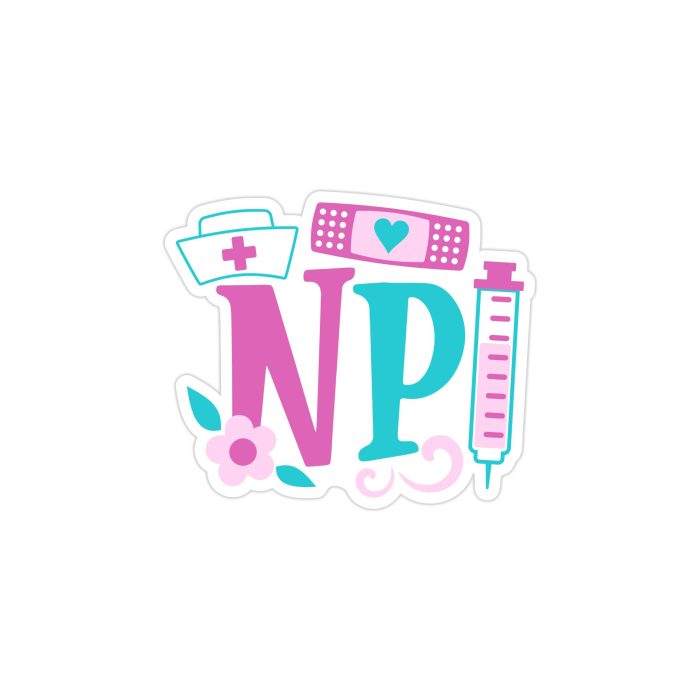 Nurse NP Full Color Vinyl Decal - Custom Size