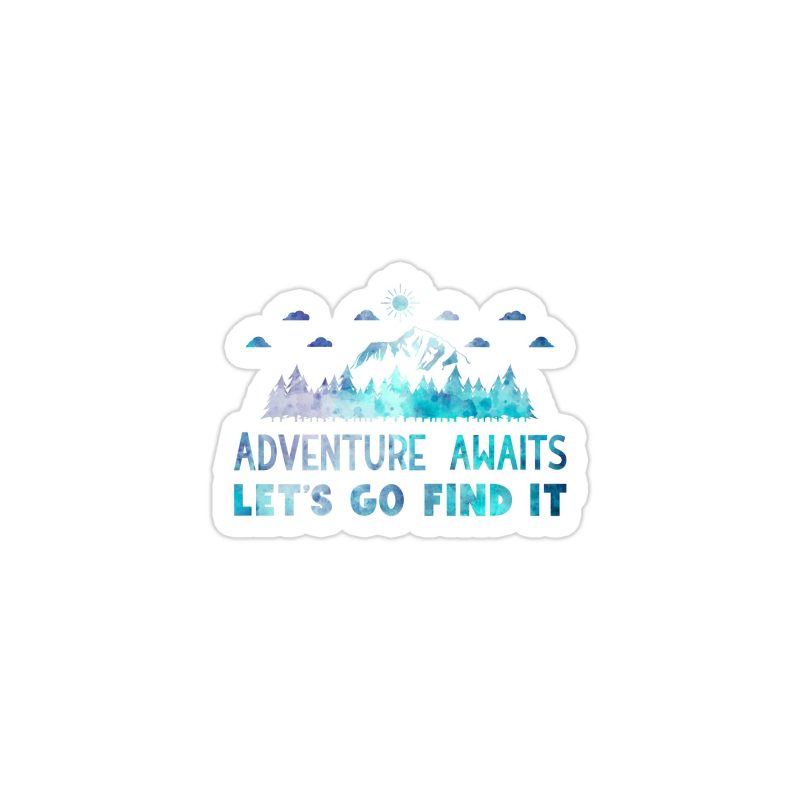 Adventure Awaits Full Color Vinyl Decal - Custom Size