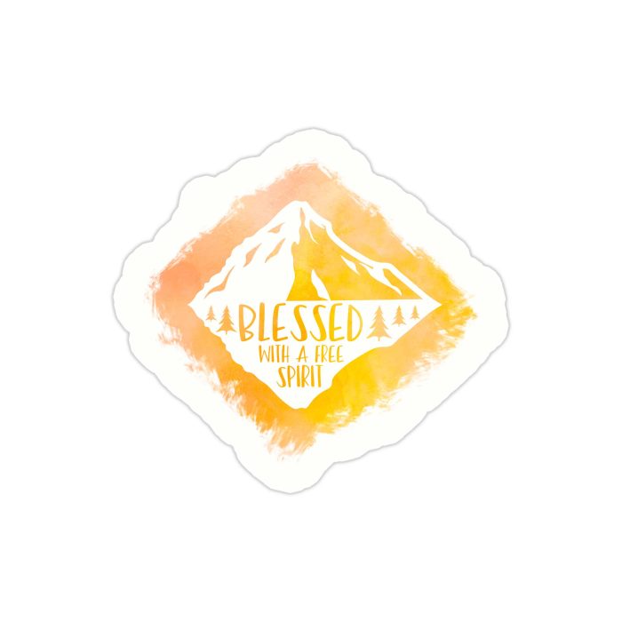 Blessed With a Free Spirit Full Color Vinyl Decal - Custom Size
