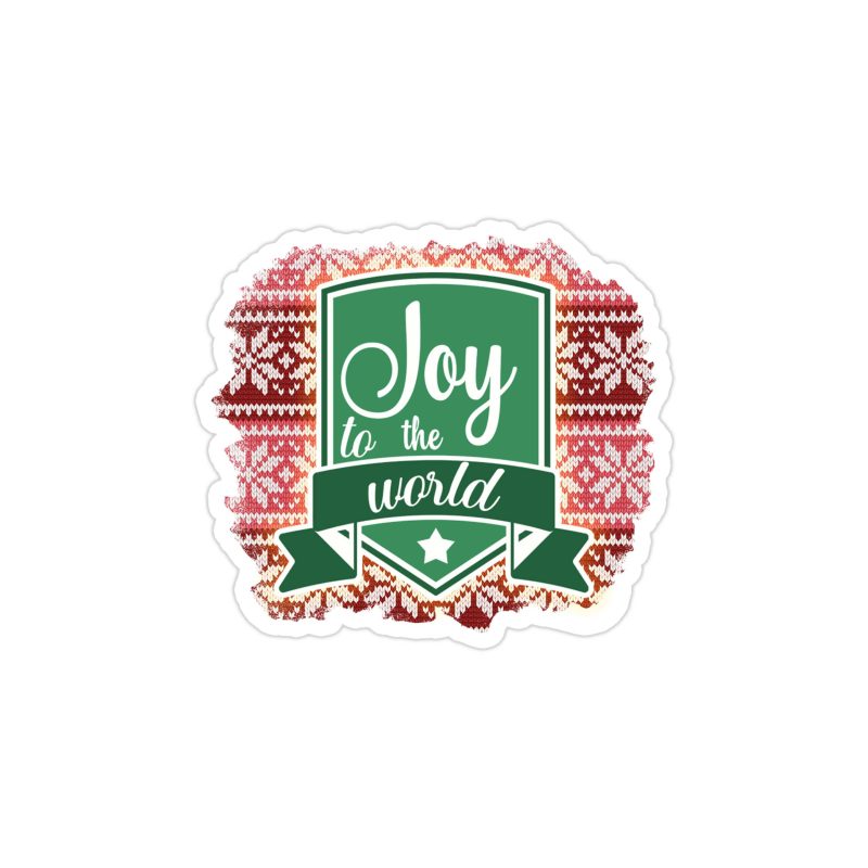 Joy To The World Full Color Vinyl Sticker - Custom Size