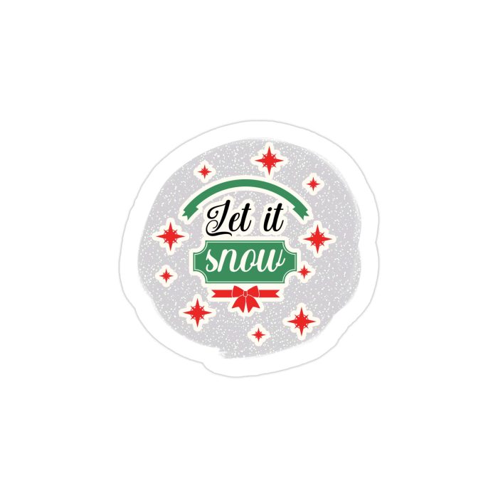 Let It Snow Full Color Vinyl Sticker - Custom Size