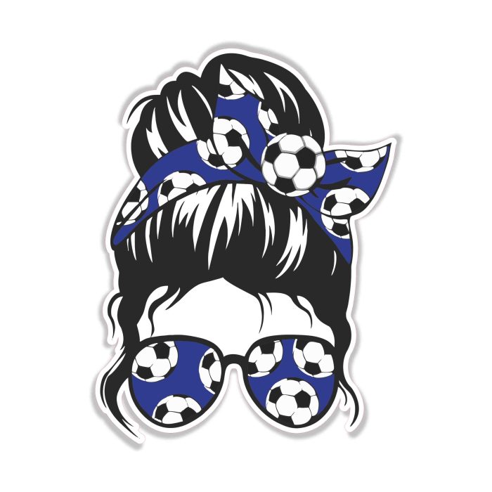 Messy Bun - Full Color Vinyl Decal - Custom Size