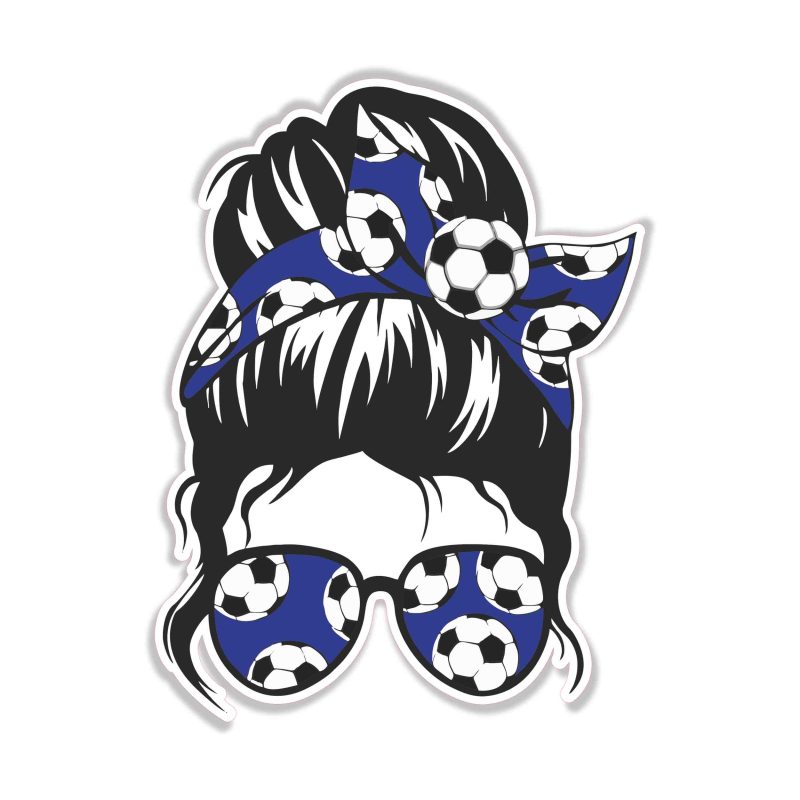 Messy Bun - Full Color Vinyl Decal - Custom Size
