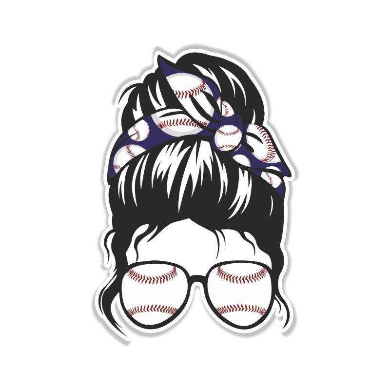 Messy Bun - Full Color Vinyl Decal - Custom Size