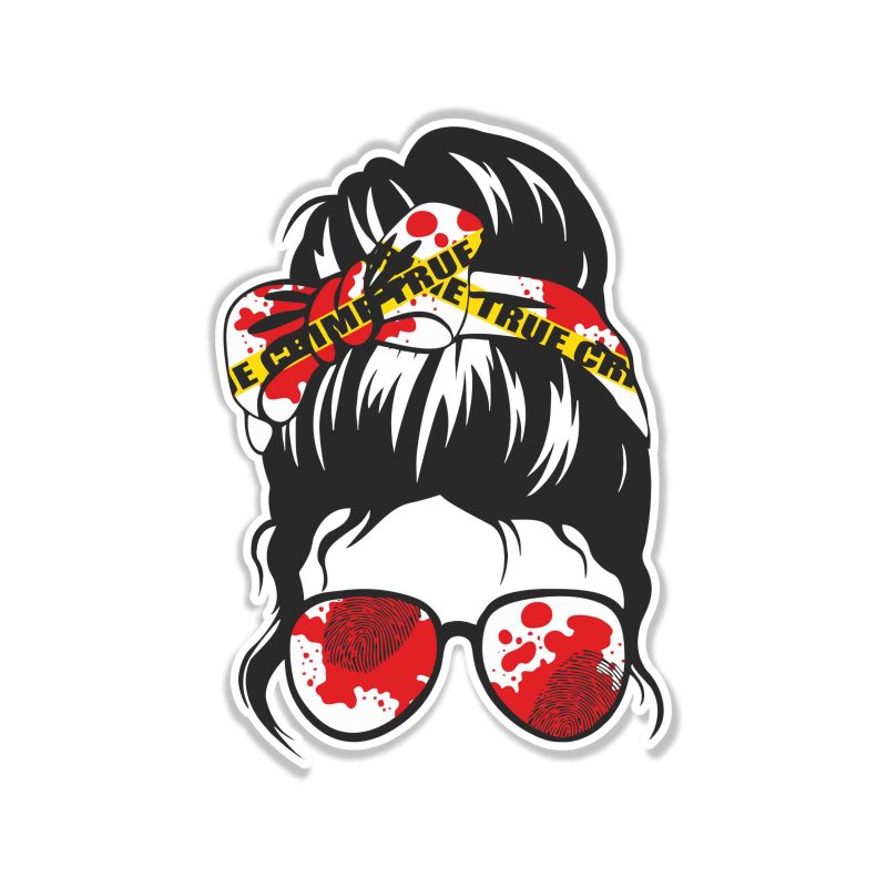 Messy Bun - Full Color Vinyl Decal - Custom Size