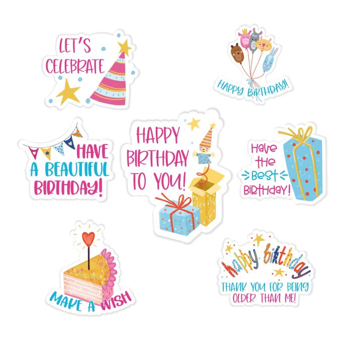 Birthday Sticker Pack available- Custom Size