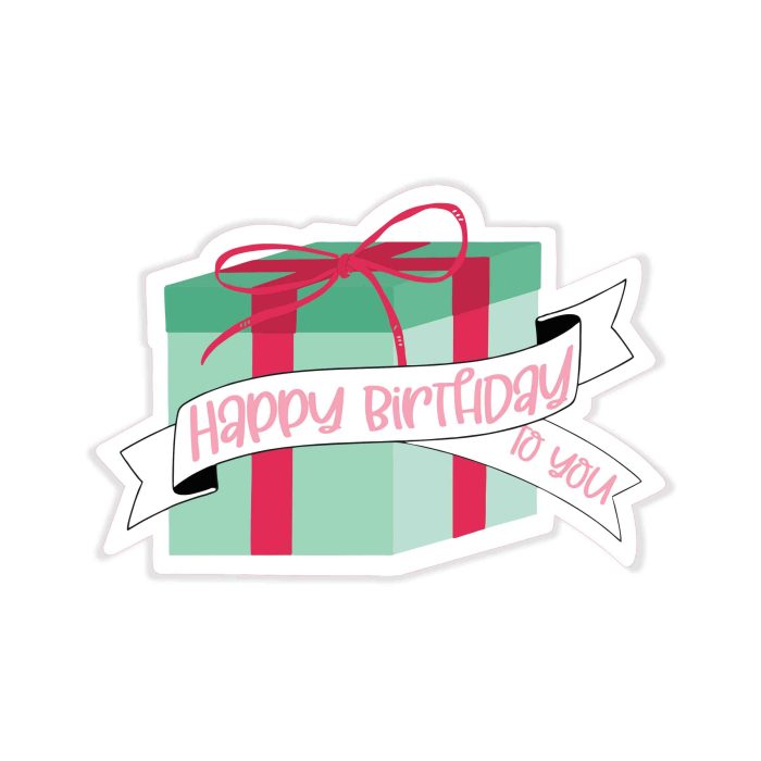 Happy Birthday To You - Full Color Vinyl Decal - Custom Size