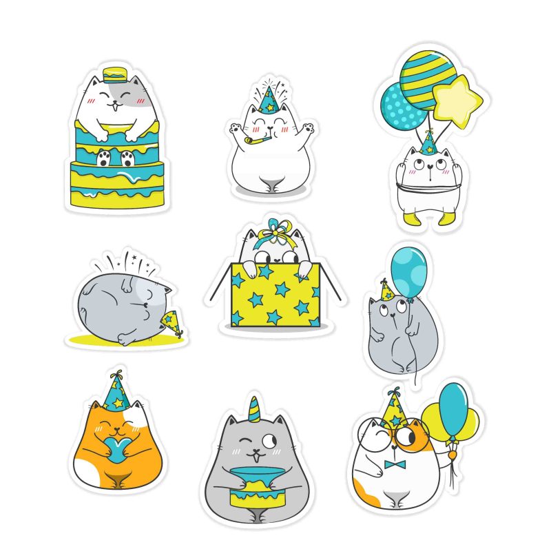 Birthday Sticker Pack available- Custom Size
