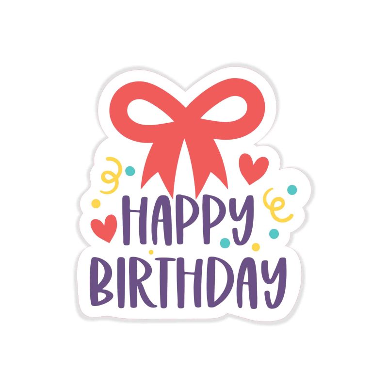 Happy Birthday - Full Color Vinyl Decal - Custom Size