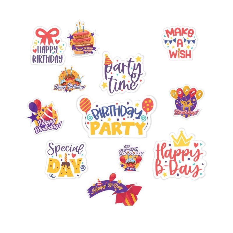 Birthday Sticker Pack available- Custom Size