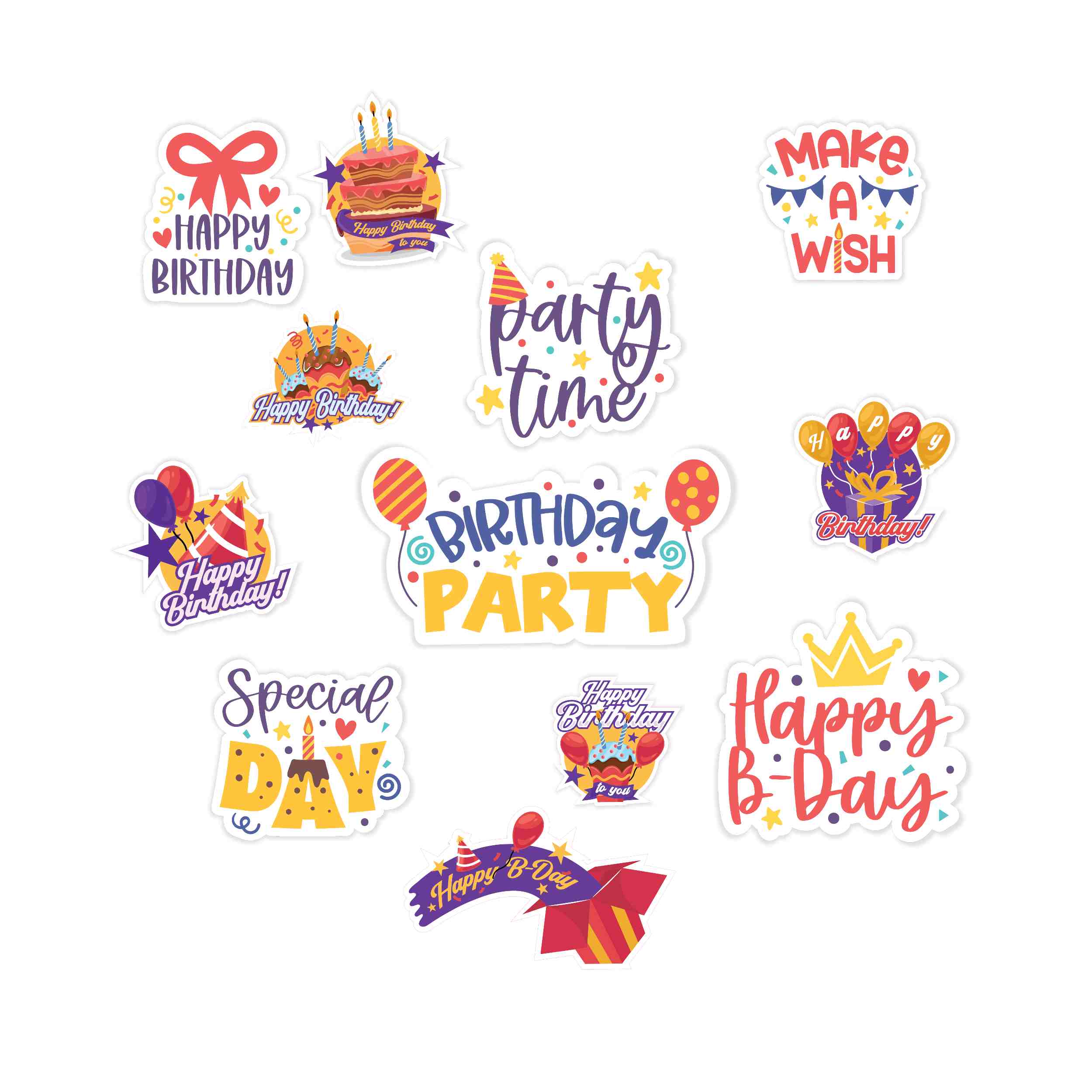 Birthday Sticker Pack available- Custom Size