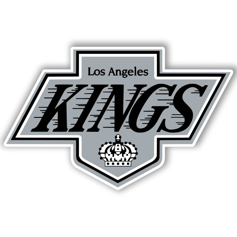Los Angeles Kings - Gray Background With Kings - Full Color Vinyl Sticker - Custom Size