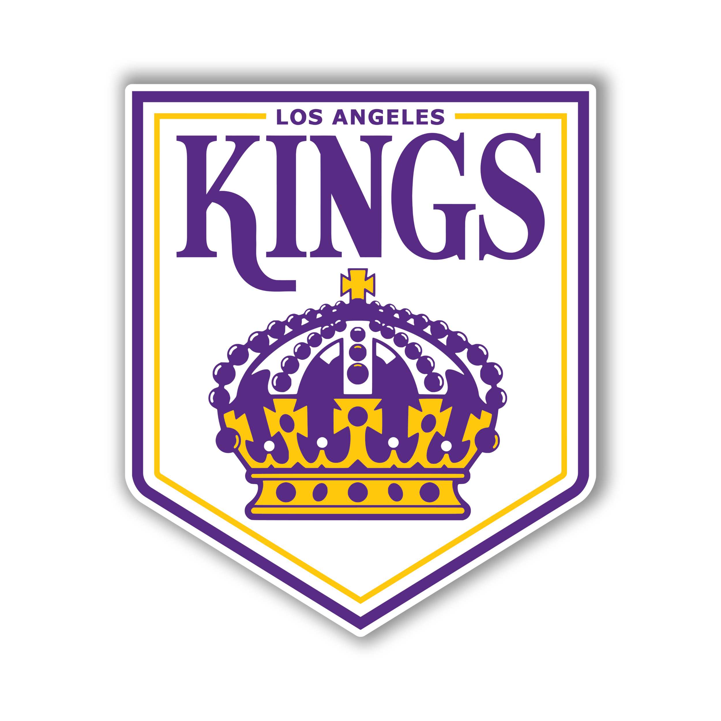 Los Angeles Kings - Kings With Crown - Full Color Vinyl Sticker - Custom Size