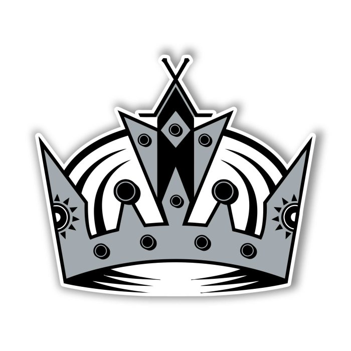 Los Angeles Kings - Gray Crown - Full Color Vinyl Sticker - Custom Size