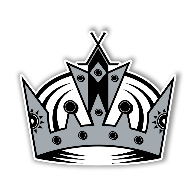 Los Angeles Kings - Gray Crown - Full Color Vinyl Sticker - Custom Size