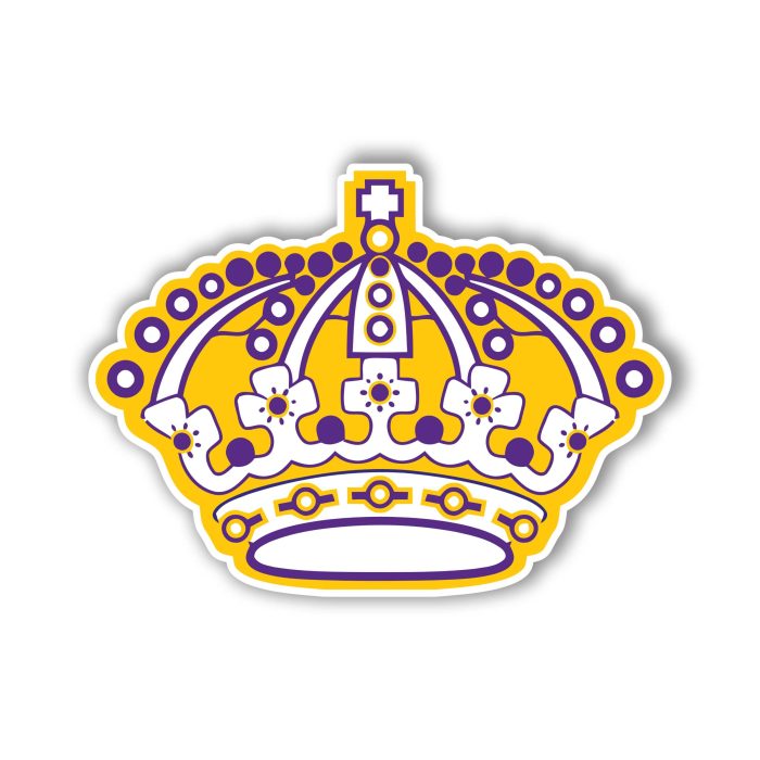 Los Angeles Kings - Crown - Full Color Vinyl Sticker - Custom Size