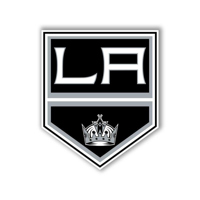 Los Angeles Kings - LA With Crown - Full Color Vinyl Sticker - Custom Size