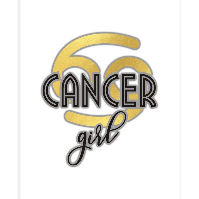 Cancer Girl- Full Color Vinyl Decal - Custom Size