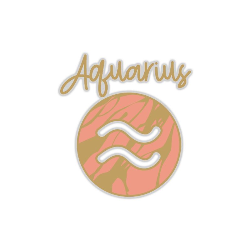 Aquarius Marble - Full Color Vinyl Decal - Custom Size