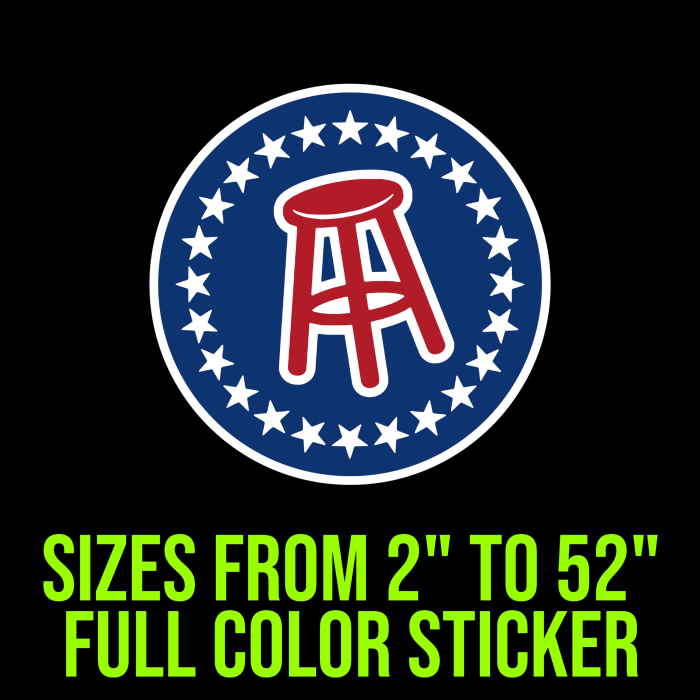 Barstool Sports Full Color Vinyl Decal - Custom Size