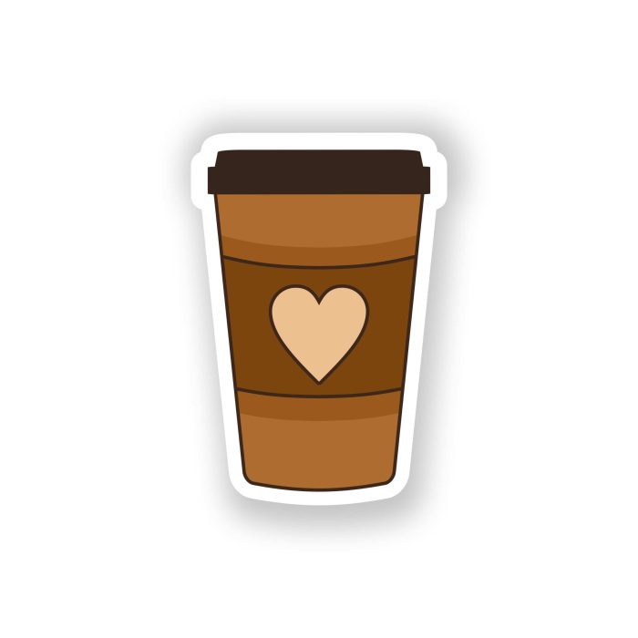Coffee Full Color Vinyl Decal - Custom Size