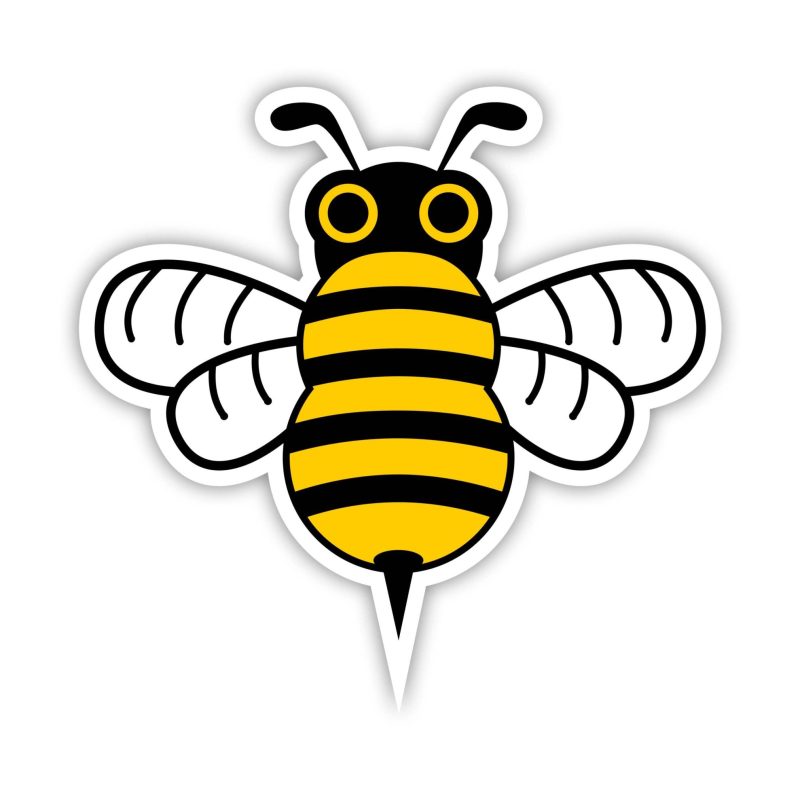 Bee Full Color Vinyl Decal - Custom Size