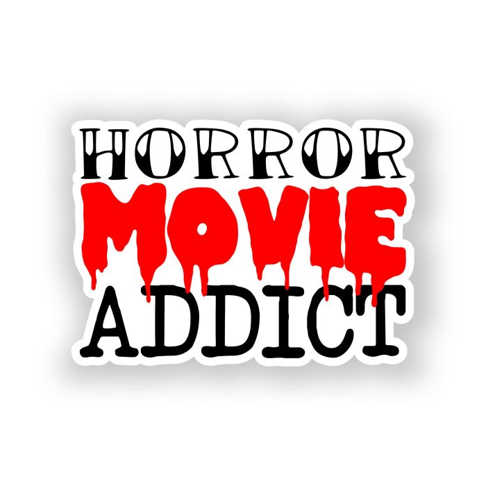 Horror Movie Junkie Full Color Vinyl Decal