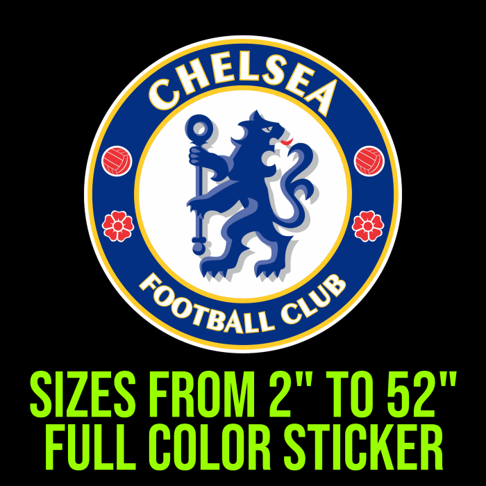 Chelsea Football Club Full Color Vinyl Decal