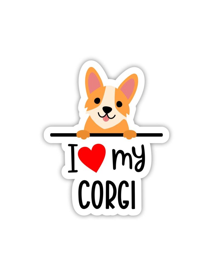 I Love My Corgi - Dog Full Color Vinyl Decal