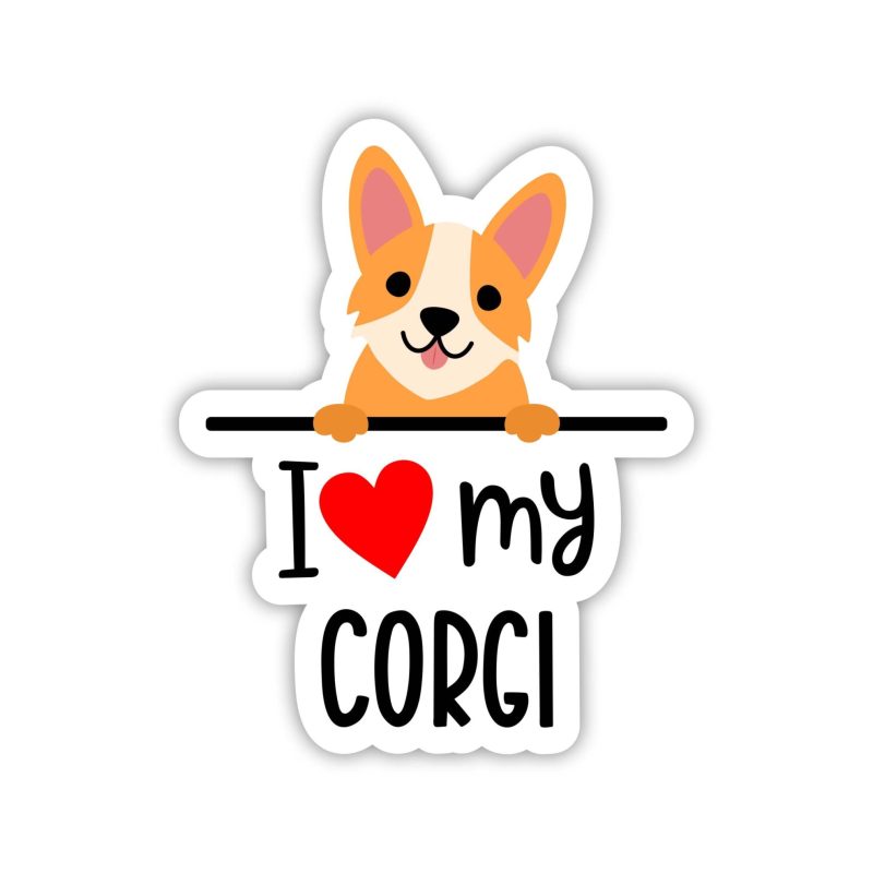 I Love My Corgi - Dog Full Color Vinyl Decal