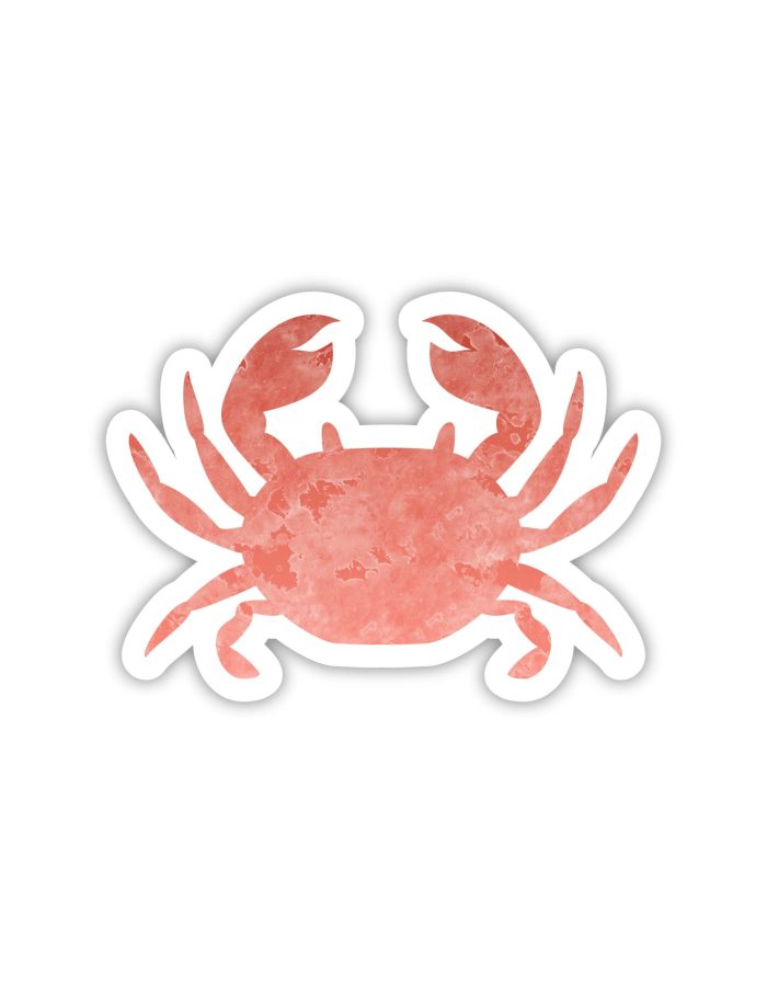 Crab Full Color Vinyl Sticker - Custom Size